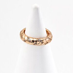 ✨ Artisan Original Woven Crystal Pavé Statement Ring | S925 Gold Adjustable